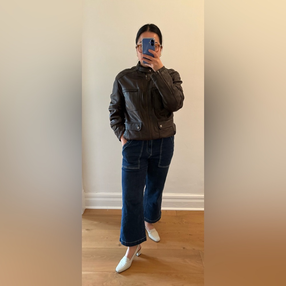 Danier Chocolate Leather Jacket